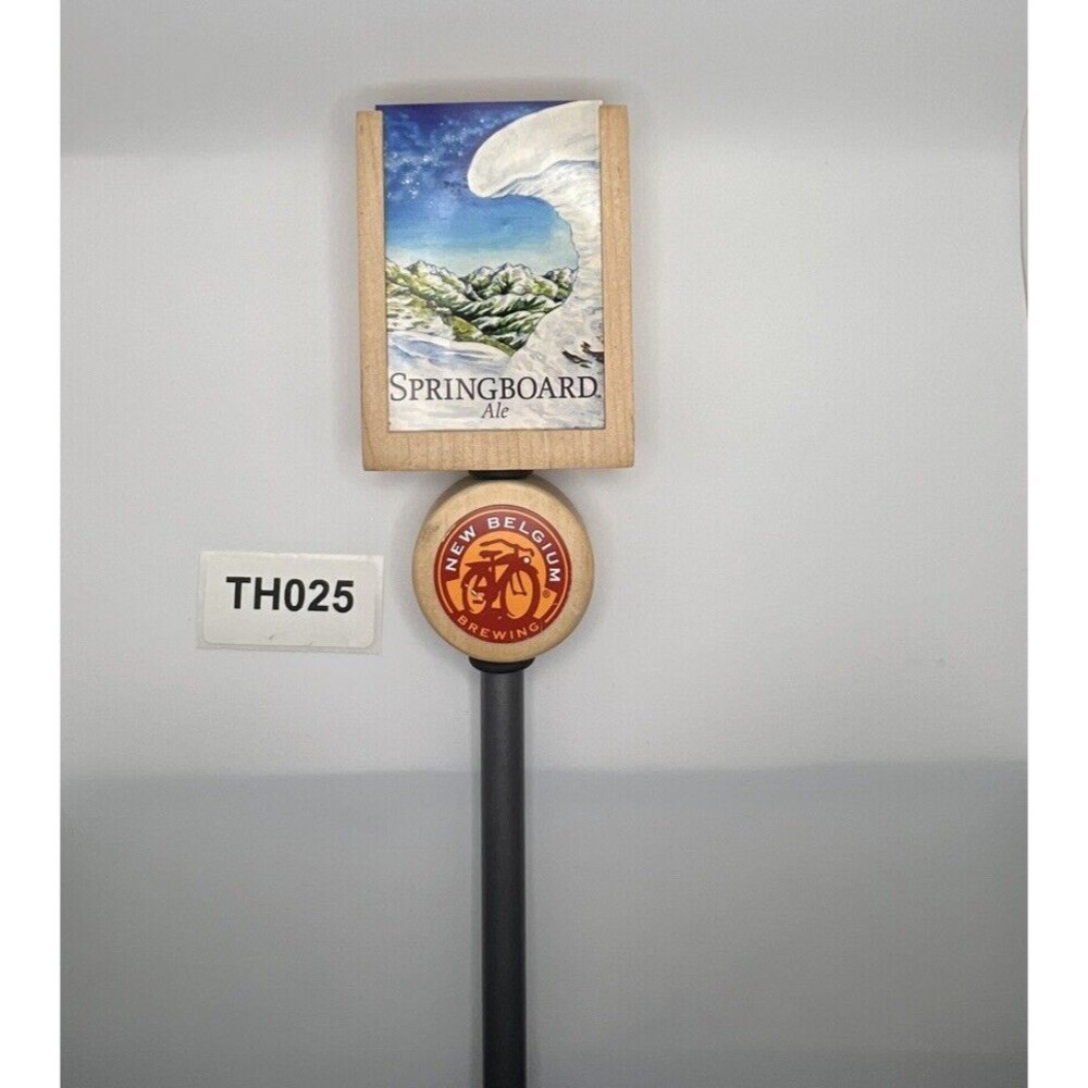 New Belgium Spring Board Beer Tap Handle Colorado Brewery Interchangeable Plates
